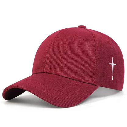 Unisex Adjustable Baseball Cap with Cross Water Drop Embroidery - Perfect for Spring and Autumn Outdoor Activities!