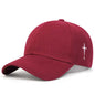 Unisex Adjustable Baseball Cap with Cross Water Drop Embroidery - Perfect for Spring and Autumn Outdoor Activities!