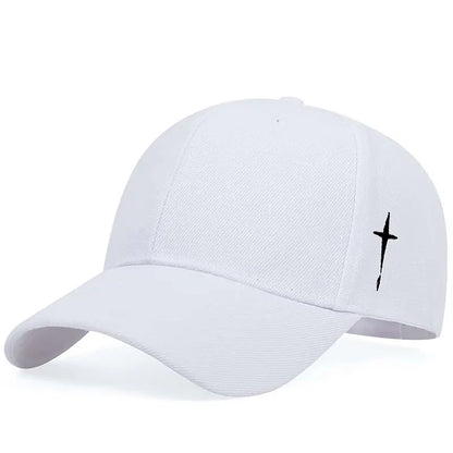 Unisex Adjustable Baseball Cap with Cross Water Drop Embroidery - Perfect for Spring and Autumn Outdoor Activities!
