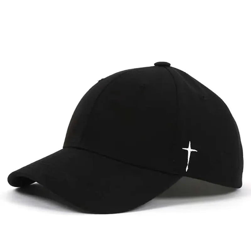 Unisex Adjustable Baseball Cap with Cross Water Drop Embroidery - Perfect for Spring and Autumn Outdoor Activities!