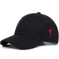 Unisex Adjustable Baseball Cap with Cross Water Drop Embroidery - Perfect for Spring and Autumn Outdoor Activities!